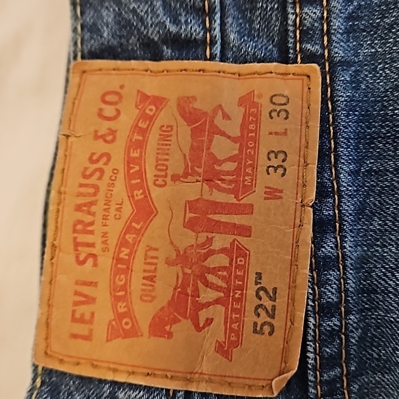 Men's Levi's 522 Distressed Jean's Size 33×30 - Picture 2 of 10